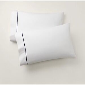 Ralph Lauren Organic Cotton Palmer King Pillow Case Polo Navy and white NWT